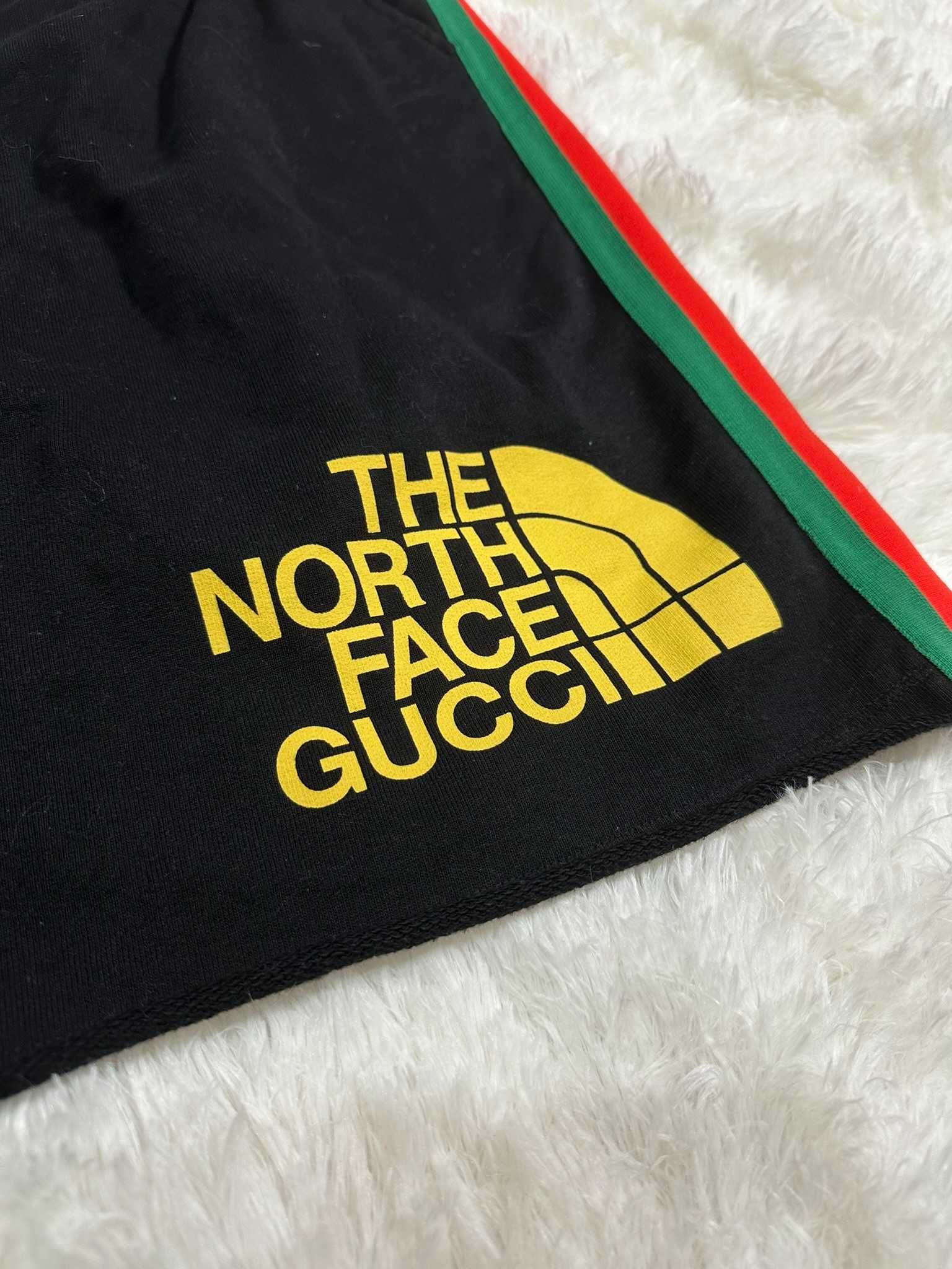 Oryginalne Krótkie spodenki Gucci x The North Face z logo czarne