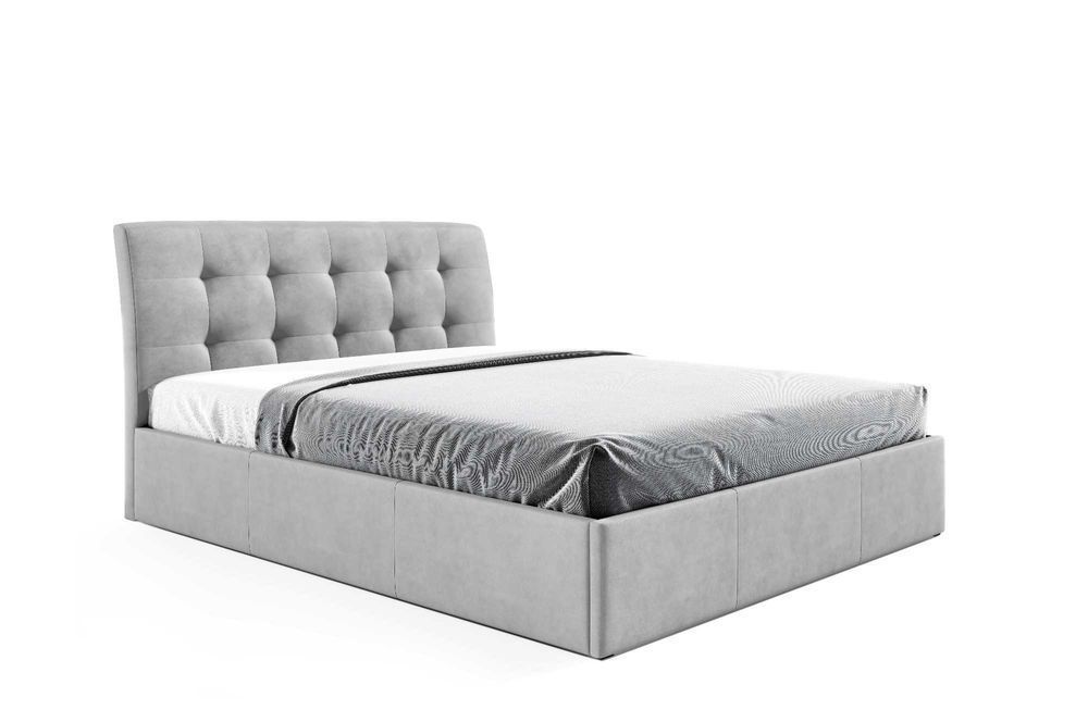 Łóżko tapicerowane ALOA + stelaż, pojemnik 90/120/140/160/180x200