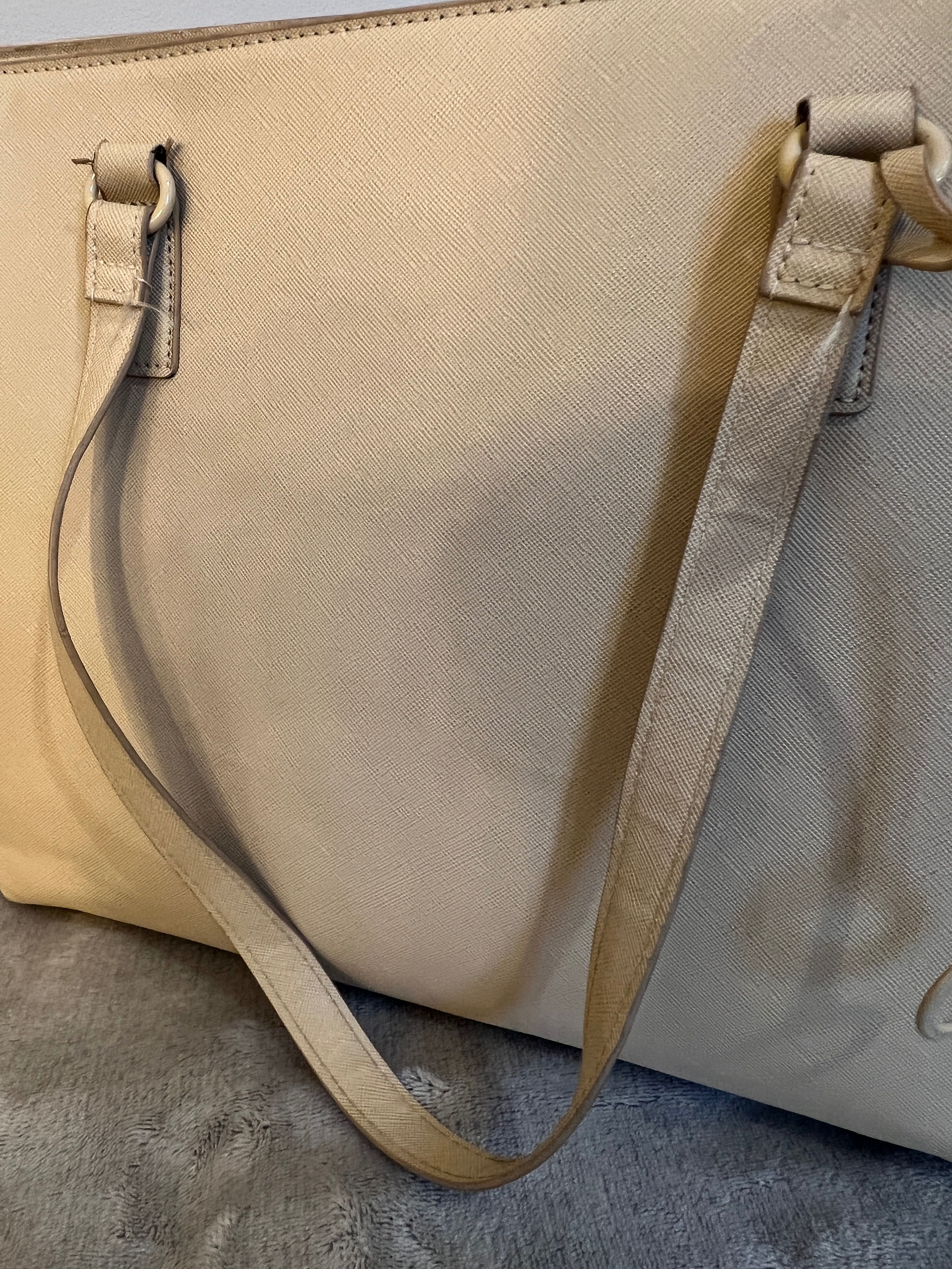 Torba / torebka shopper beżowa / kremowa