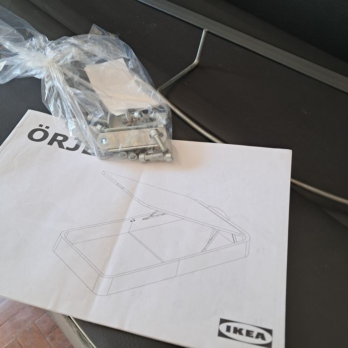 Cama/sommier IKEA, ORJE  de casal  de abrir com arrumação