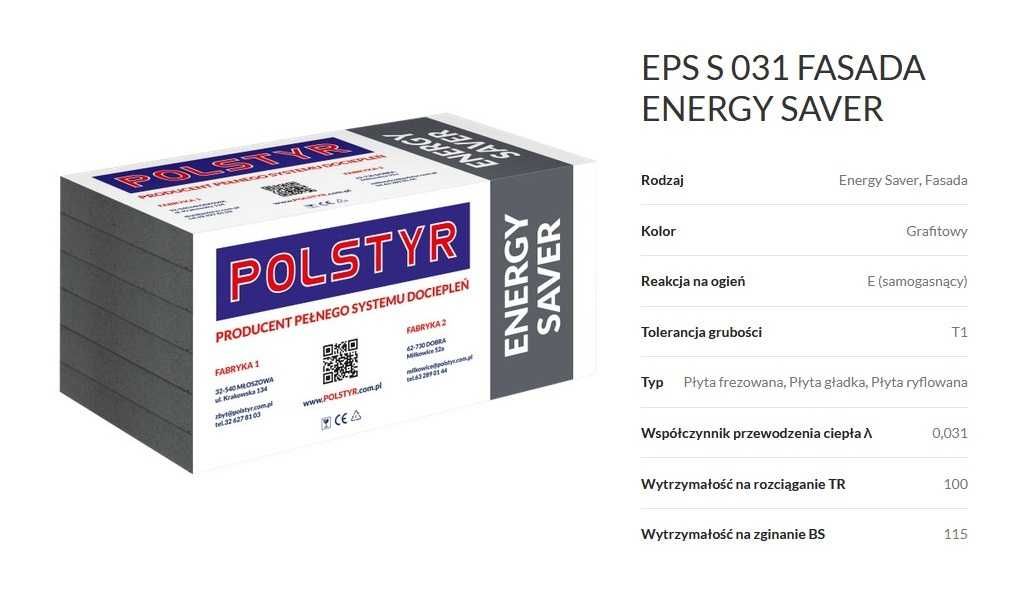 POLSTYR Styropian podłogowy eps100 grafit 031 fasada biały DUŻY WYBÓR