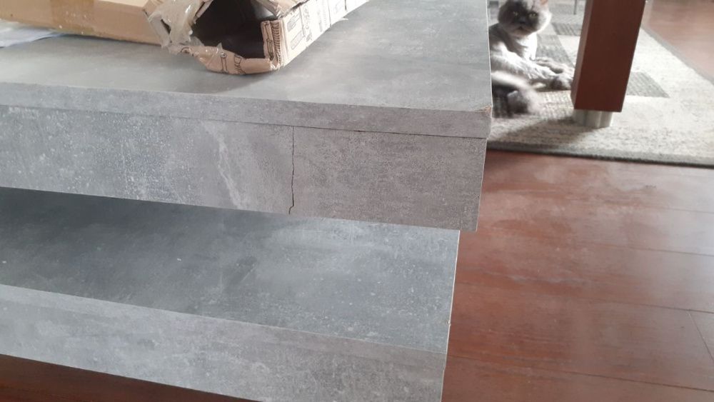 HELA stolik kawowy obrotowy efekt betonu/kamienia