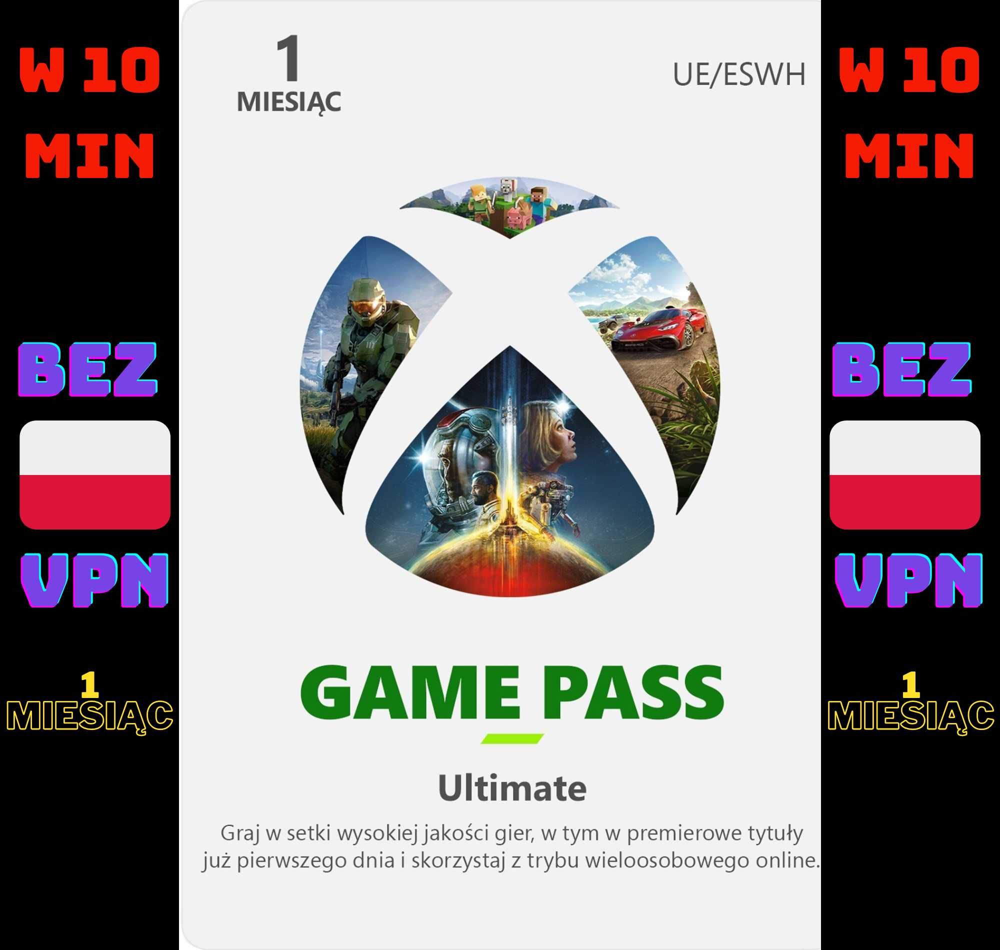 Xbox Game Pass Ultimate 1 miesiąc BEZ VPN ! POLSKI KOD ! w 10 minut