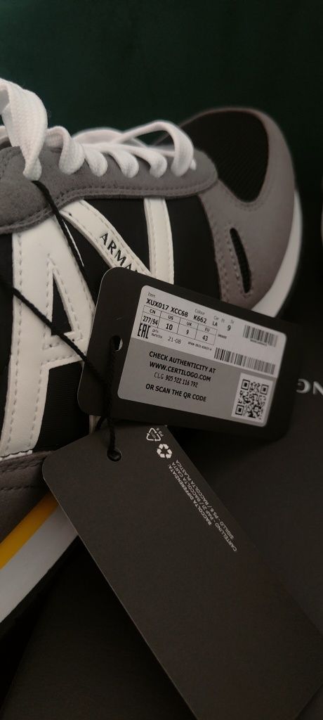 Buty sneakersy Armani Exchange EU:43