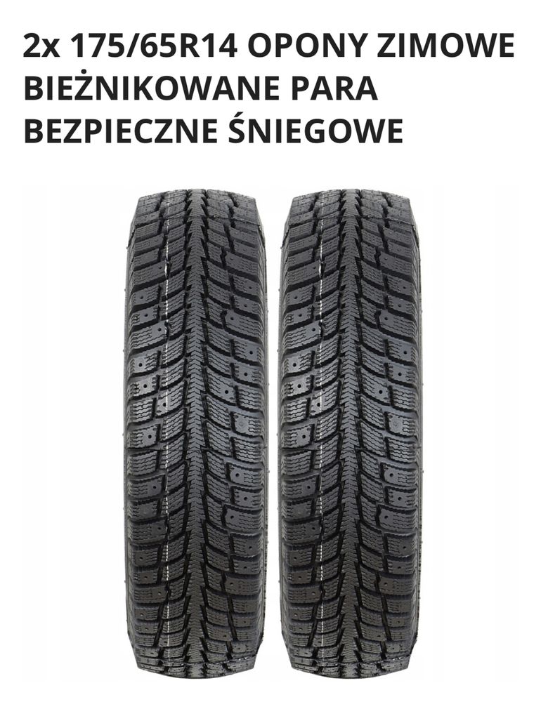 2x 175/65R14 Opony zimowe bieżnikowane 2023