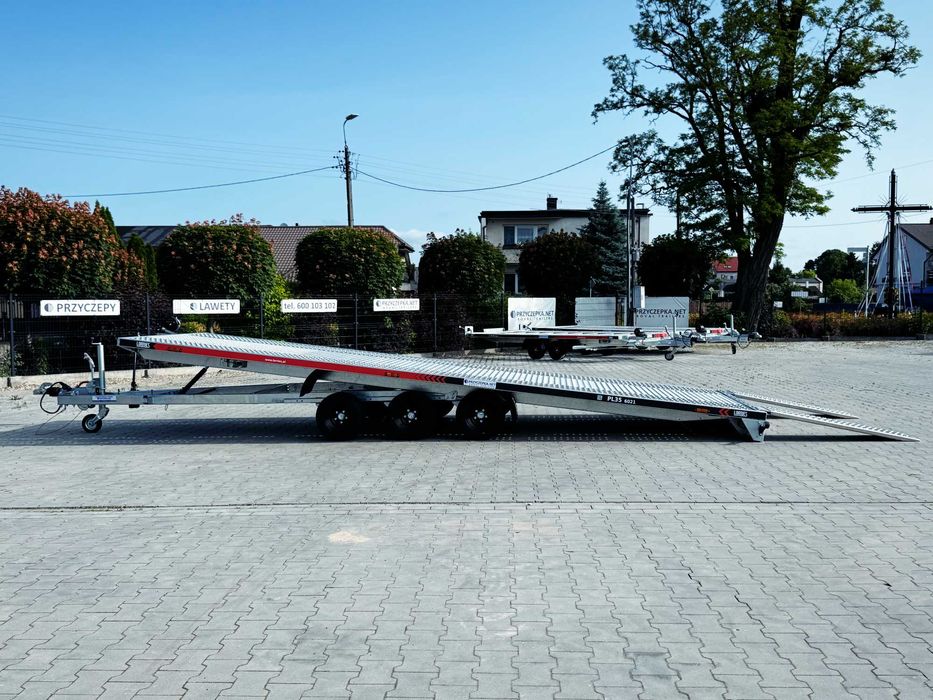 LORRIES PL35-6021 Laweta uchylna 3,5T 6m AMORTYZATORY 3 osie POMPA HYD