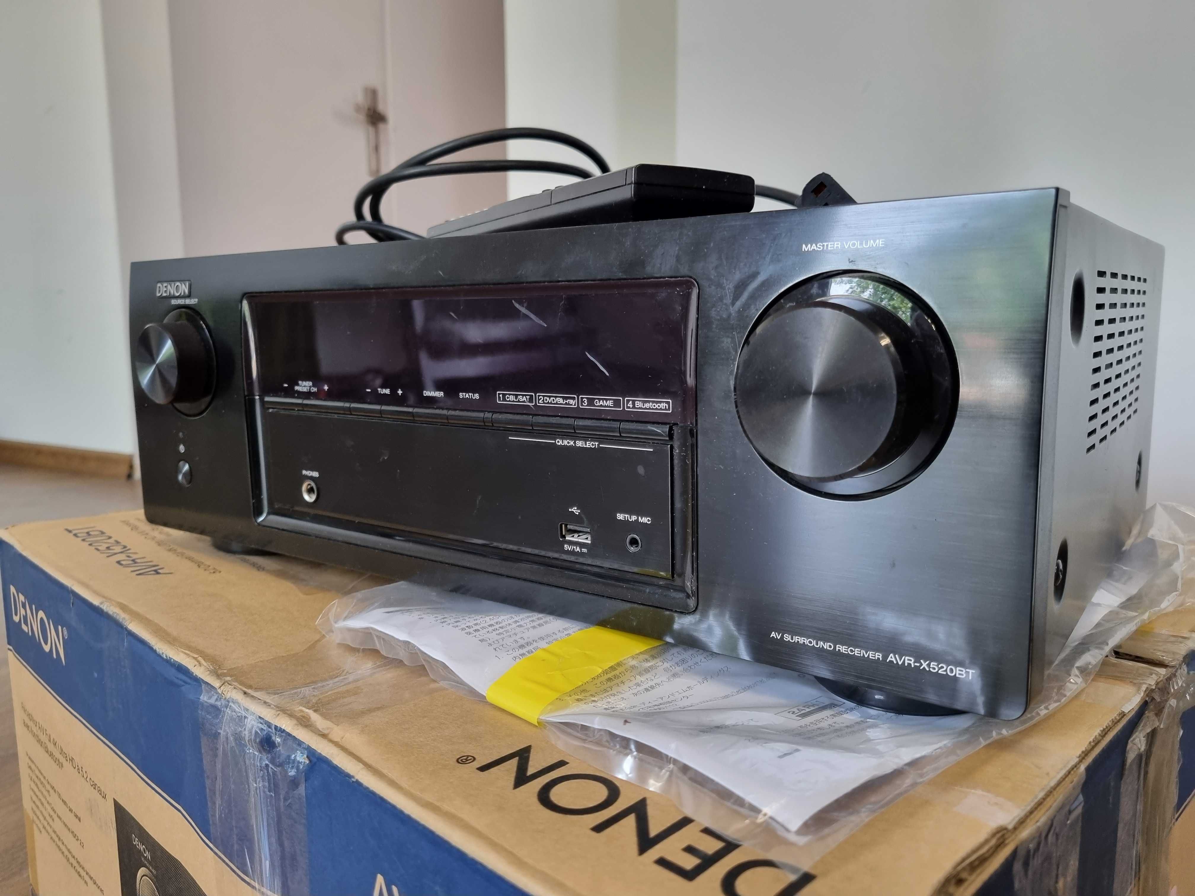 amplituner wzmacniacz DENON AVR-X520BT kino domowe