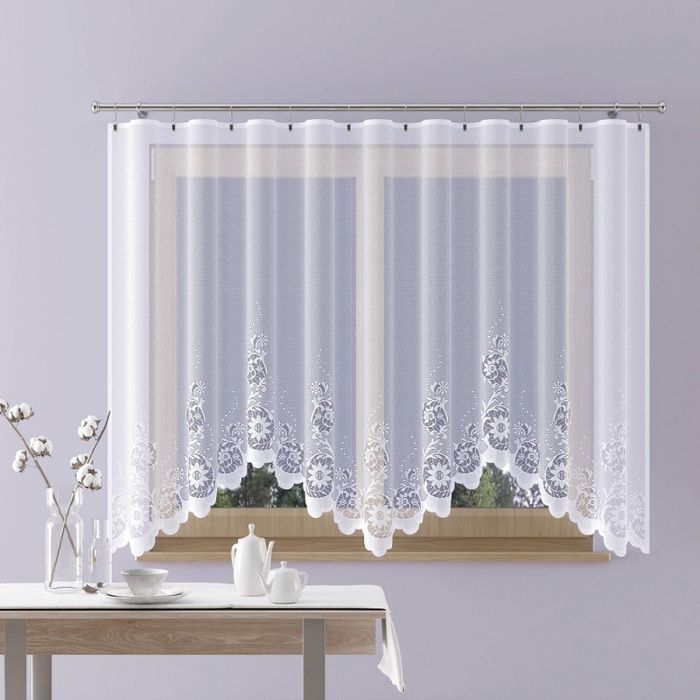 Firanka gotowa żakardowa Aida G258 300x150 cm biała