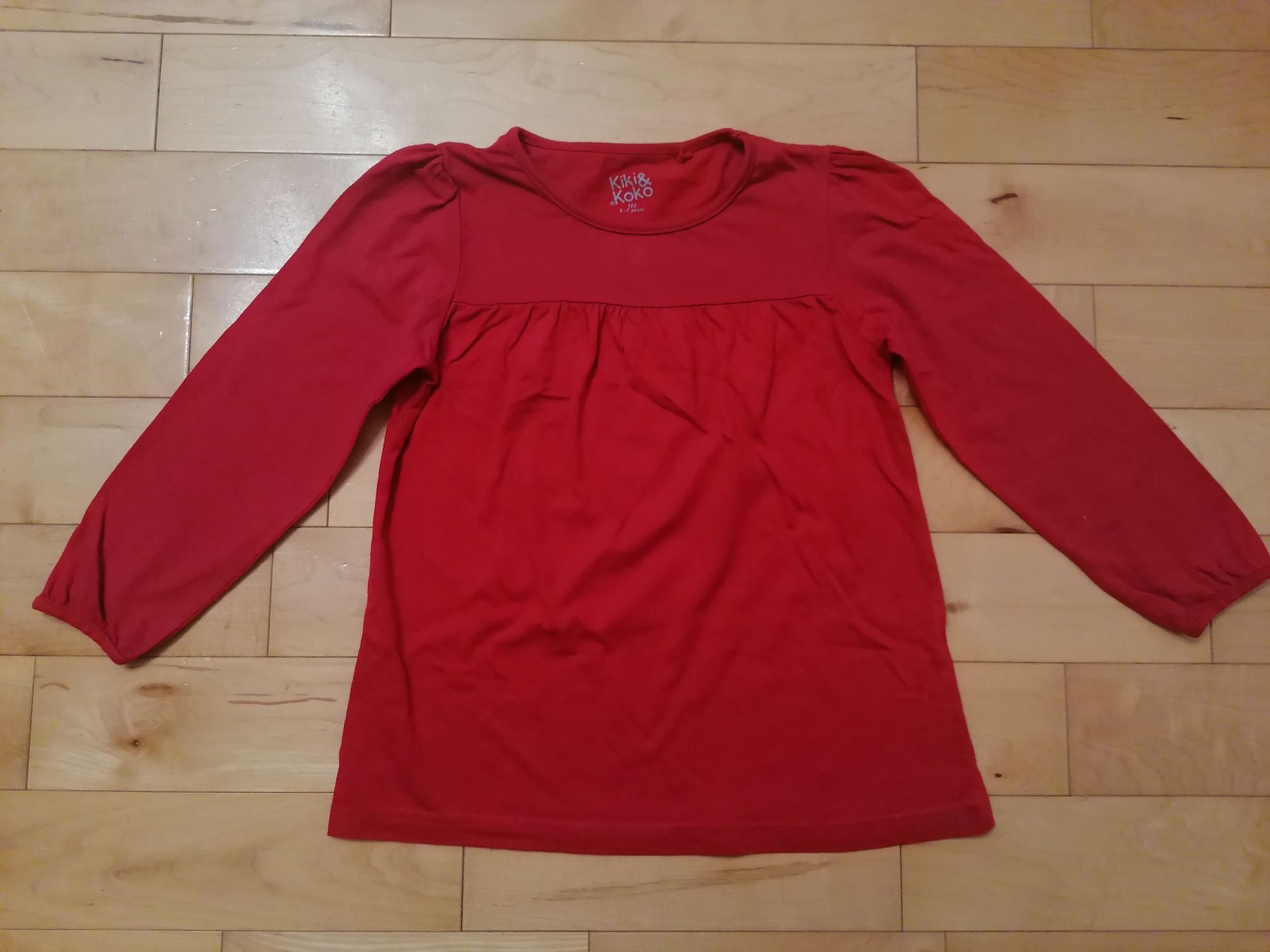 Czerwona bluzka i spódniczka dla dziewczynki r. 122