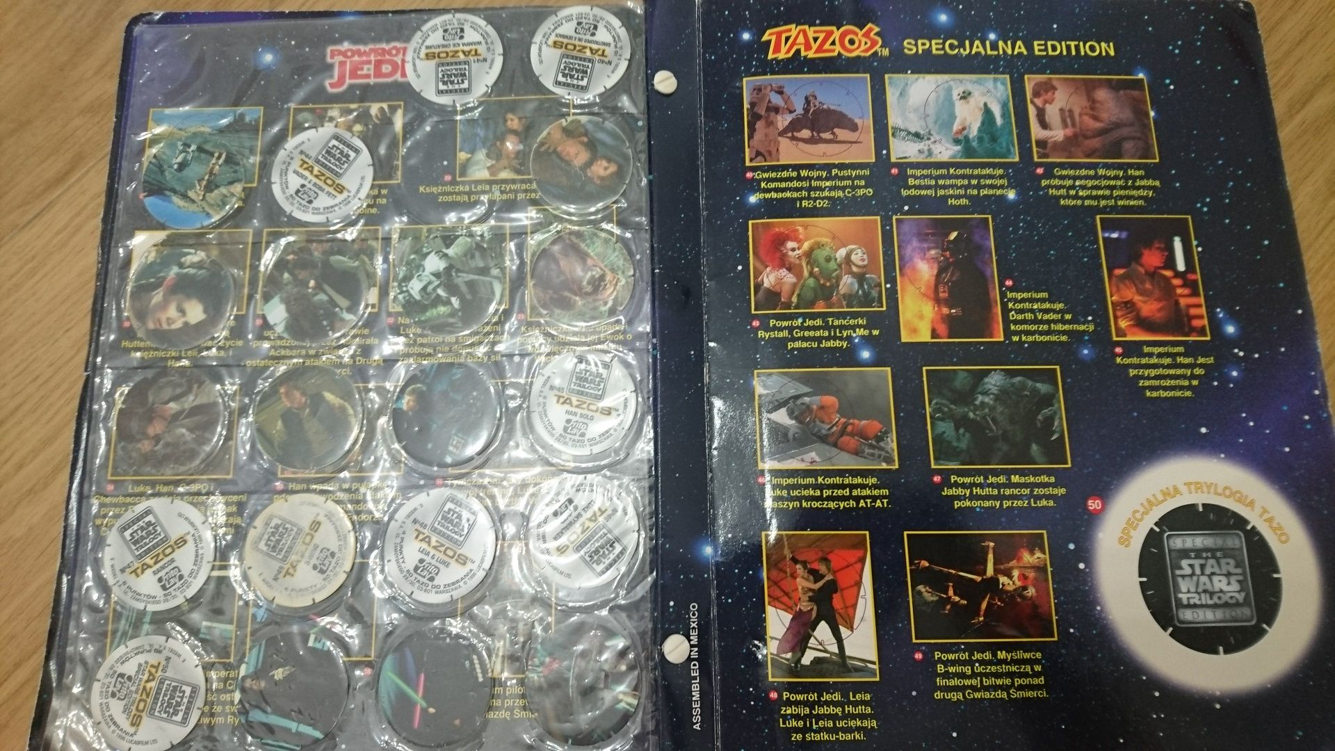 Album Mocy dla kolekcjonerów Tazo Gwiezdne Wojny 1999r