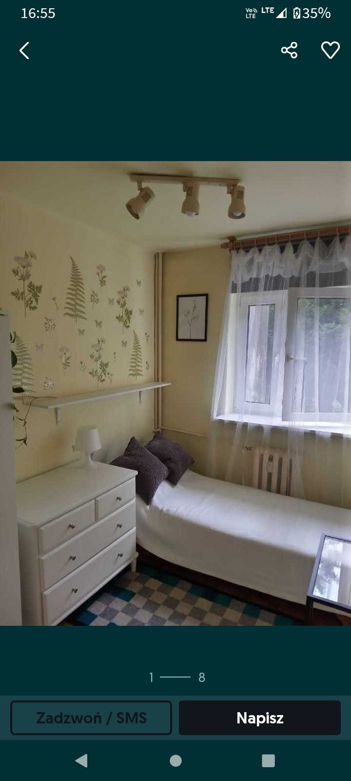 Jeden  pokój jednoosobowy  LSM 800 zł