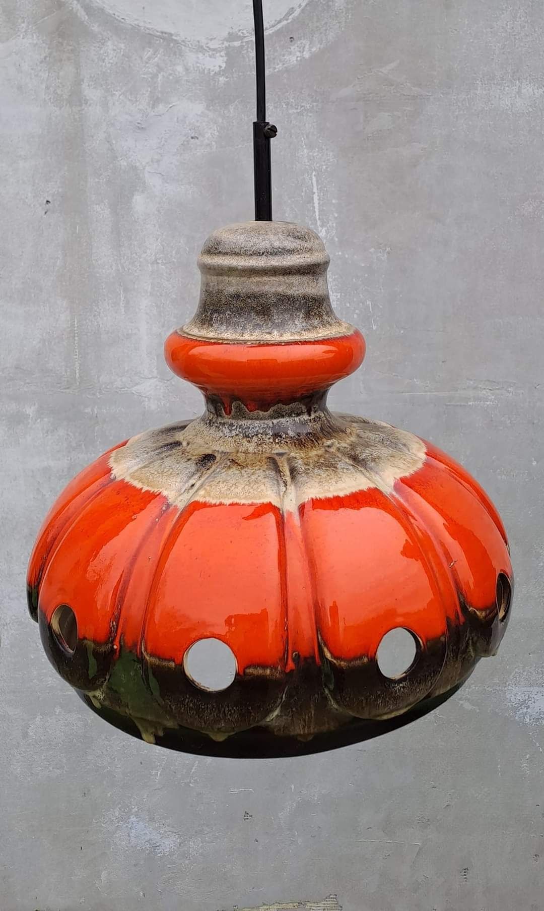 Lampa ceramiczna lata 70