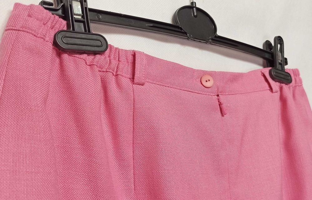 Różowy komplet żakiet spódnica garsonka komplet retro 42 44 XL 2XL