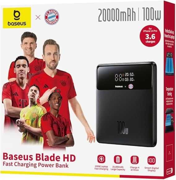 Павербанк Baseus Blade H1 100W 20000 mAh FC Bayern Edition