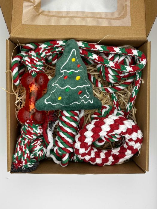 Zestaw prezentowy dla psa z choinką