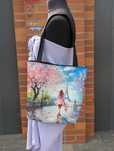 Torba na ramię z wieżą Eiffla 37 x 37 cm lekka wodoodporna Premium