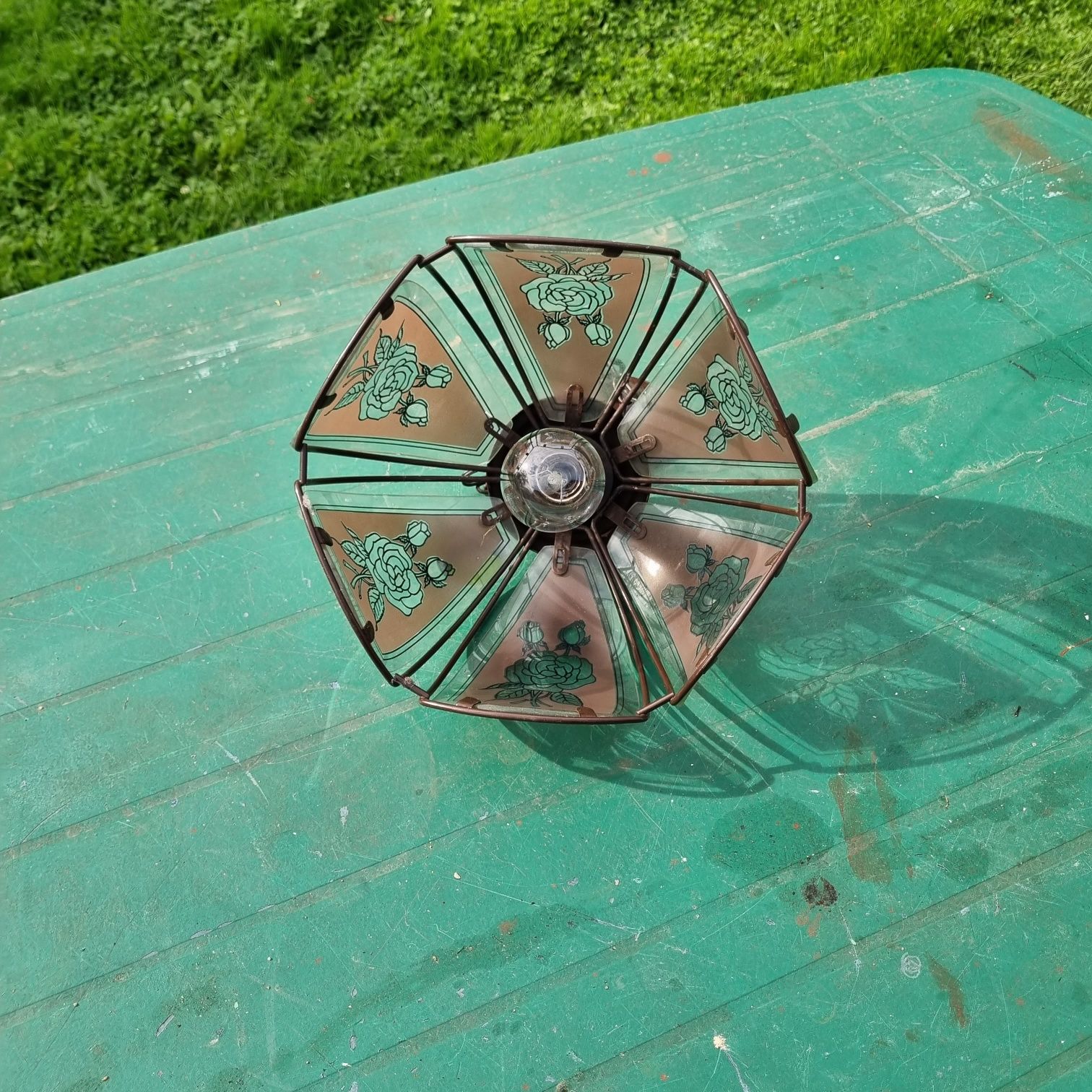 Lampa wisząca,szklana.