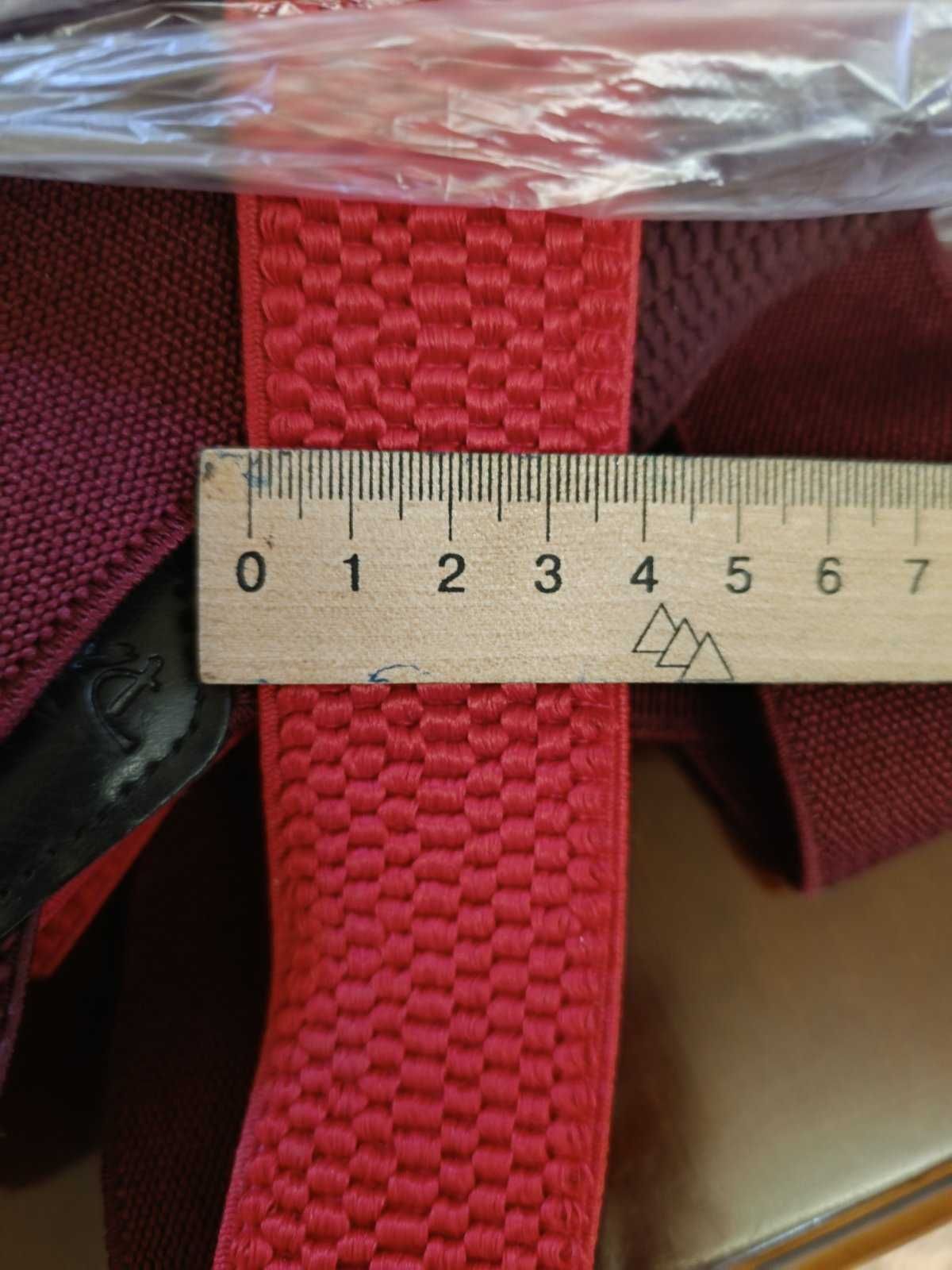 Подтяжки мужские широкие Paolo Udini 4 и 5 см красные, бордо.