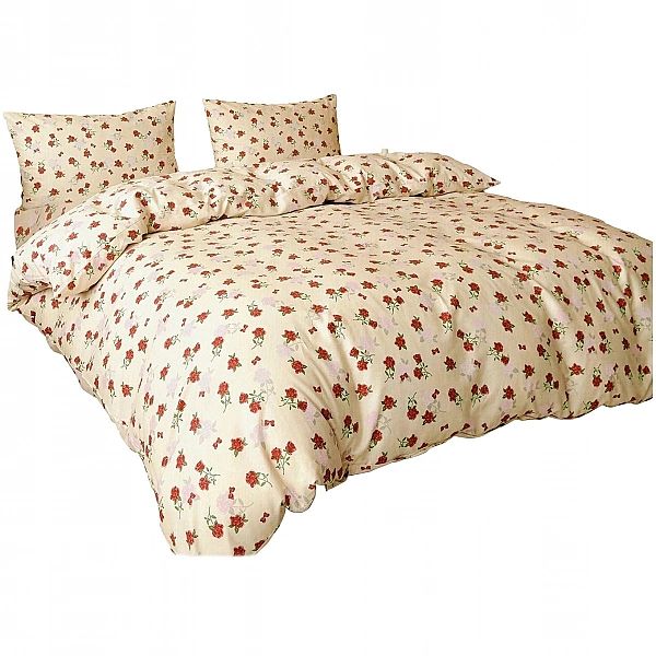 Pościel 200x220/3 części Satyna Bawełniana Aida Komplet 2x Poszewka