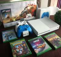 XBOX ONE S Konsola + 2 pady + 4 gry Minecraft Fortnite Forza Horizon 4