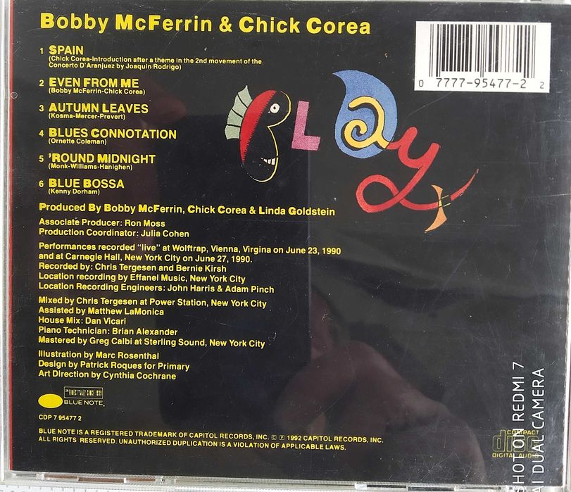 BOBBY McFERRIN & CHICK COREA 
Play