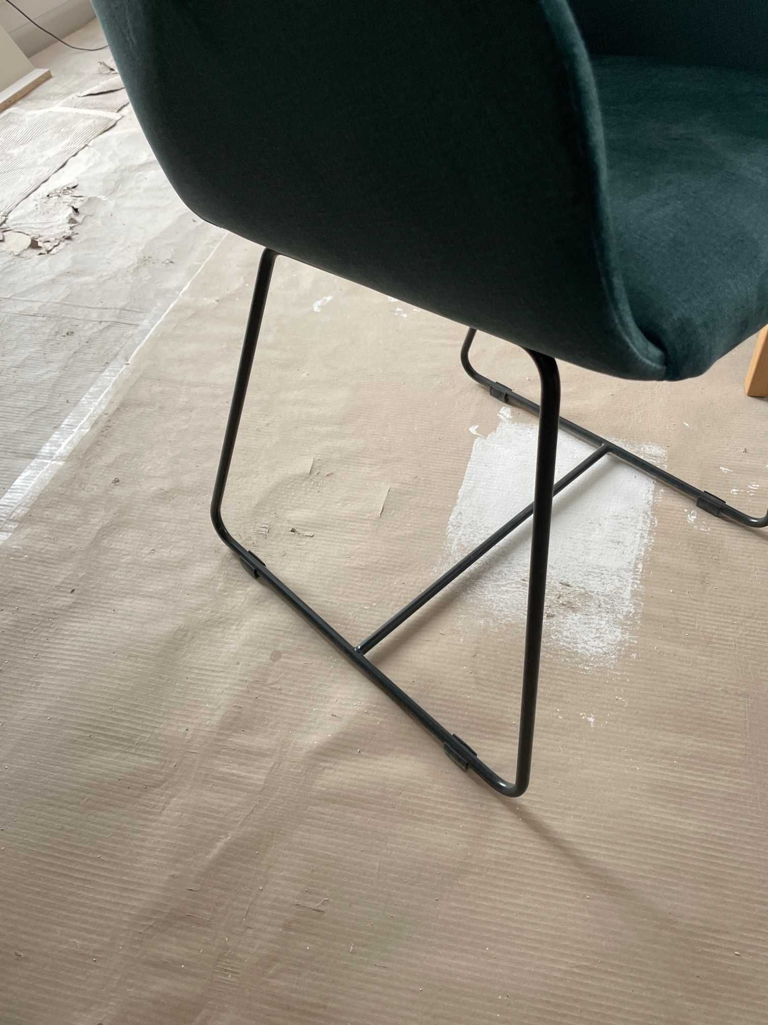Krzesło Fotel, 4 sztuki, nowe, tkanina materiał typu velvet