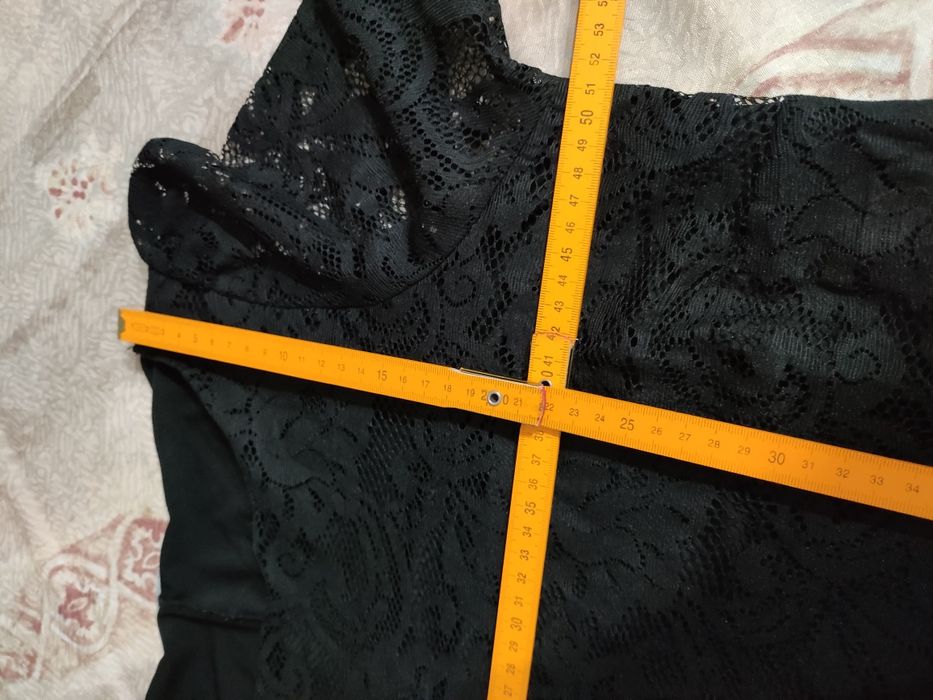 Czarna bluzka koronka xl XXL