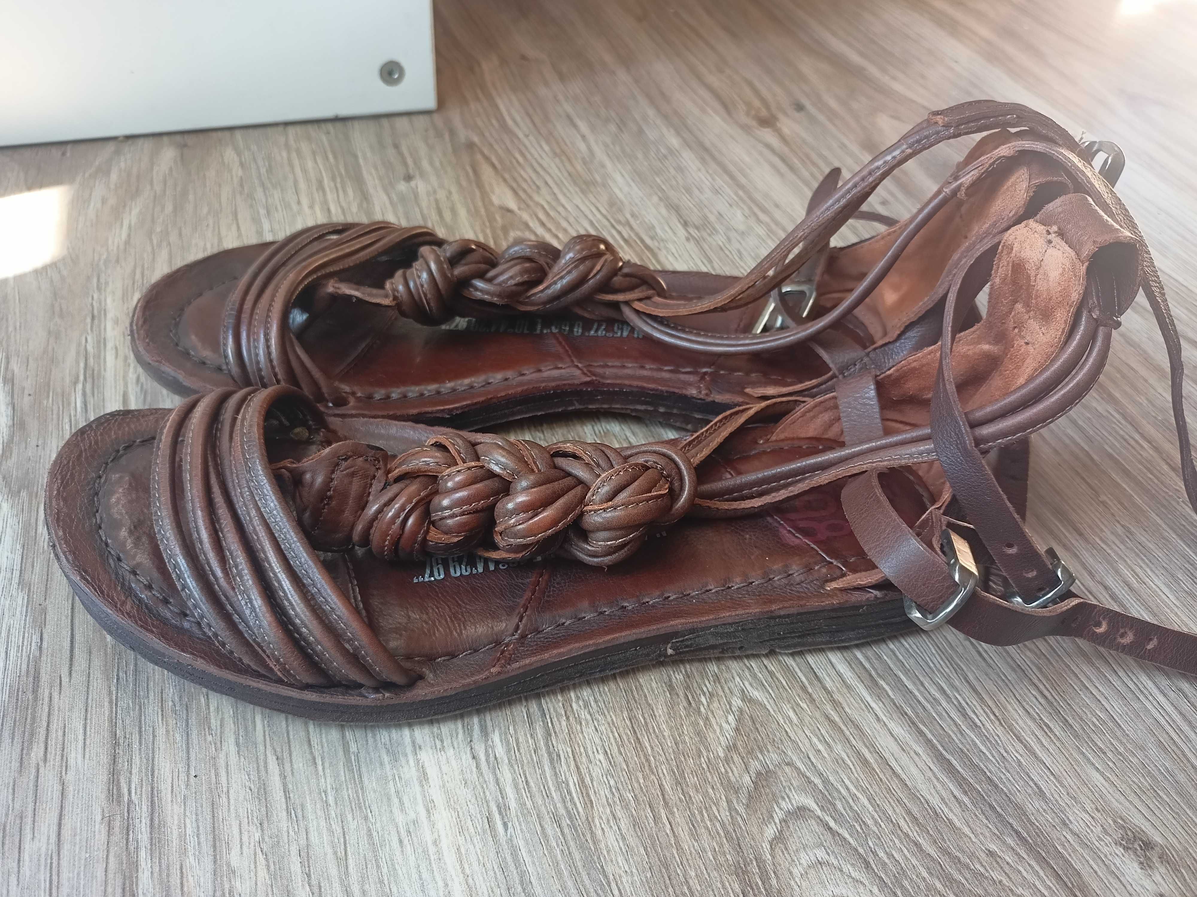 Buty sandały japonki A.S.98 skórzane rzemyki rzemienie