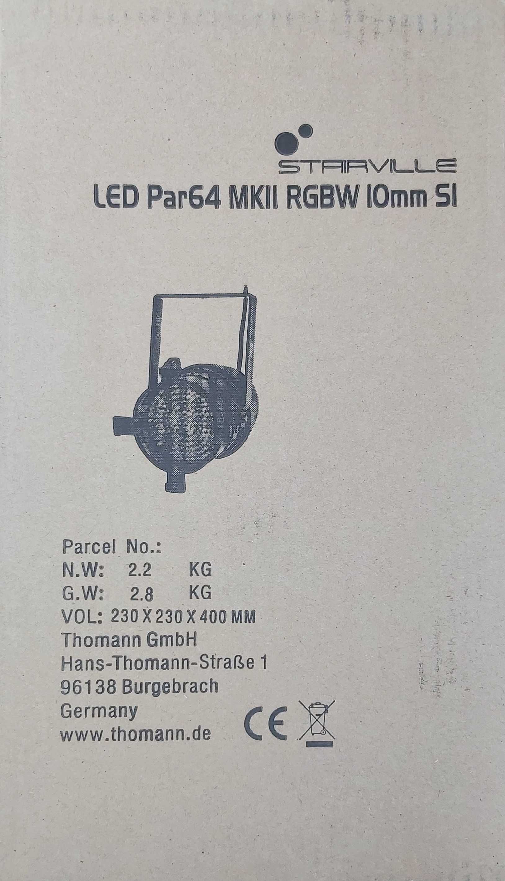 5x Stairville LED Par64 MKII RGBW 10mm SI, Novo