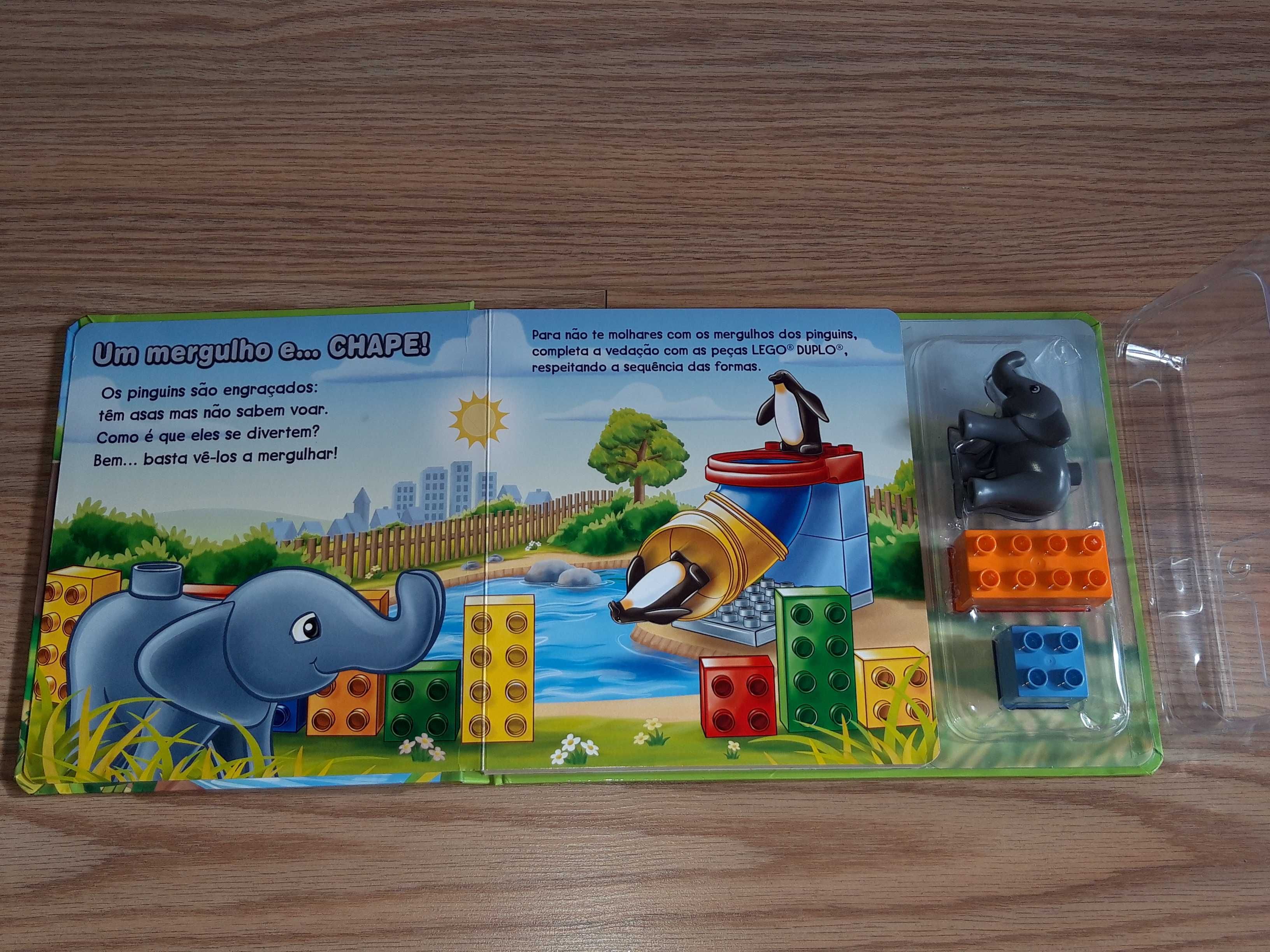 Livro Infantil Lego Duplo Zoo com peças de Lego