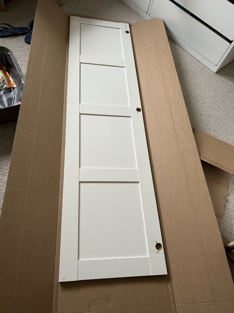 Ikea pax drzwi Bergsbo biale z zawiasami 50x195cm