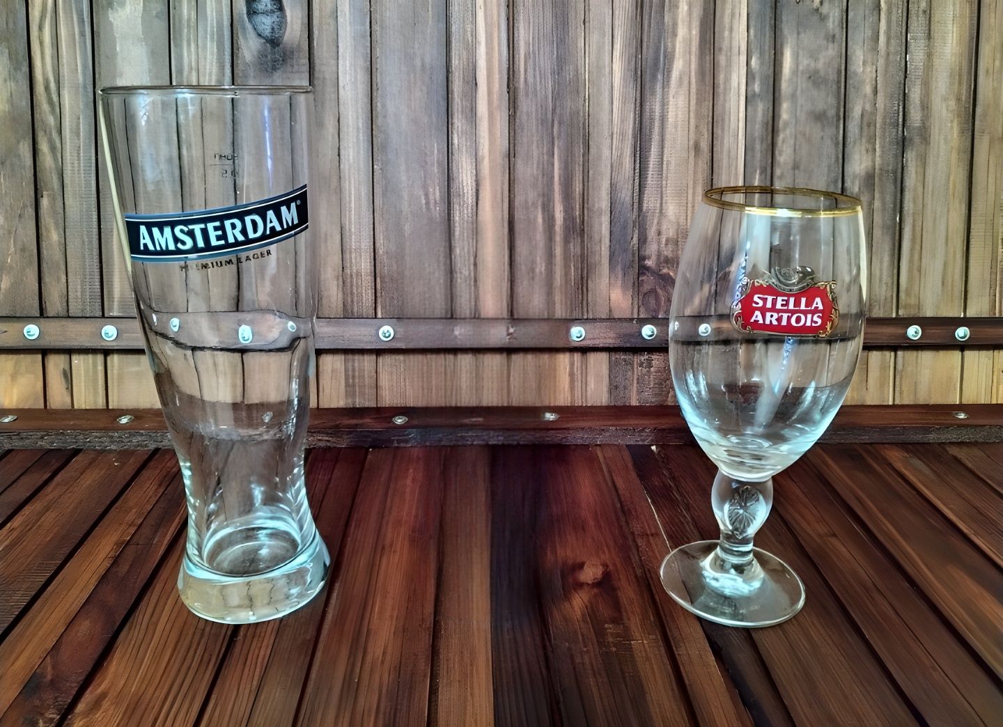 Пивний келих Оболонь, Holsten, Amsterdam, Stella Artois