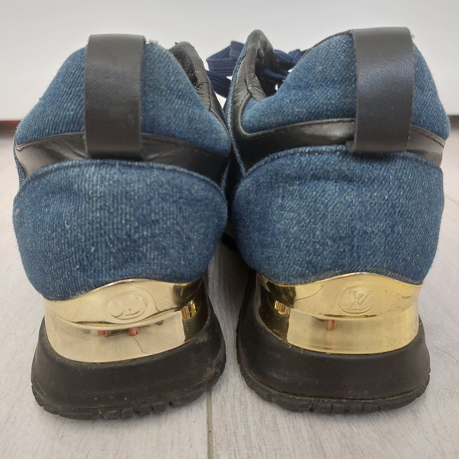 Louis Vuitton navy denim sneakers 39