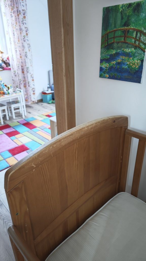 Łóżko dziecięce Kubuś Puchatek 140/70 drewniane