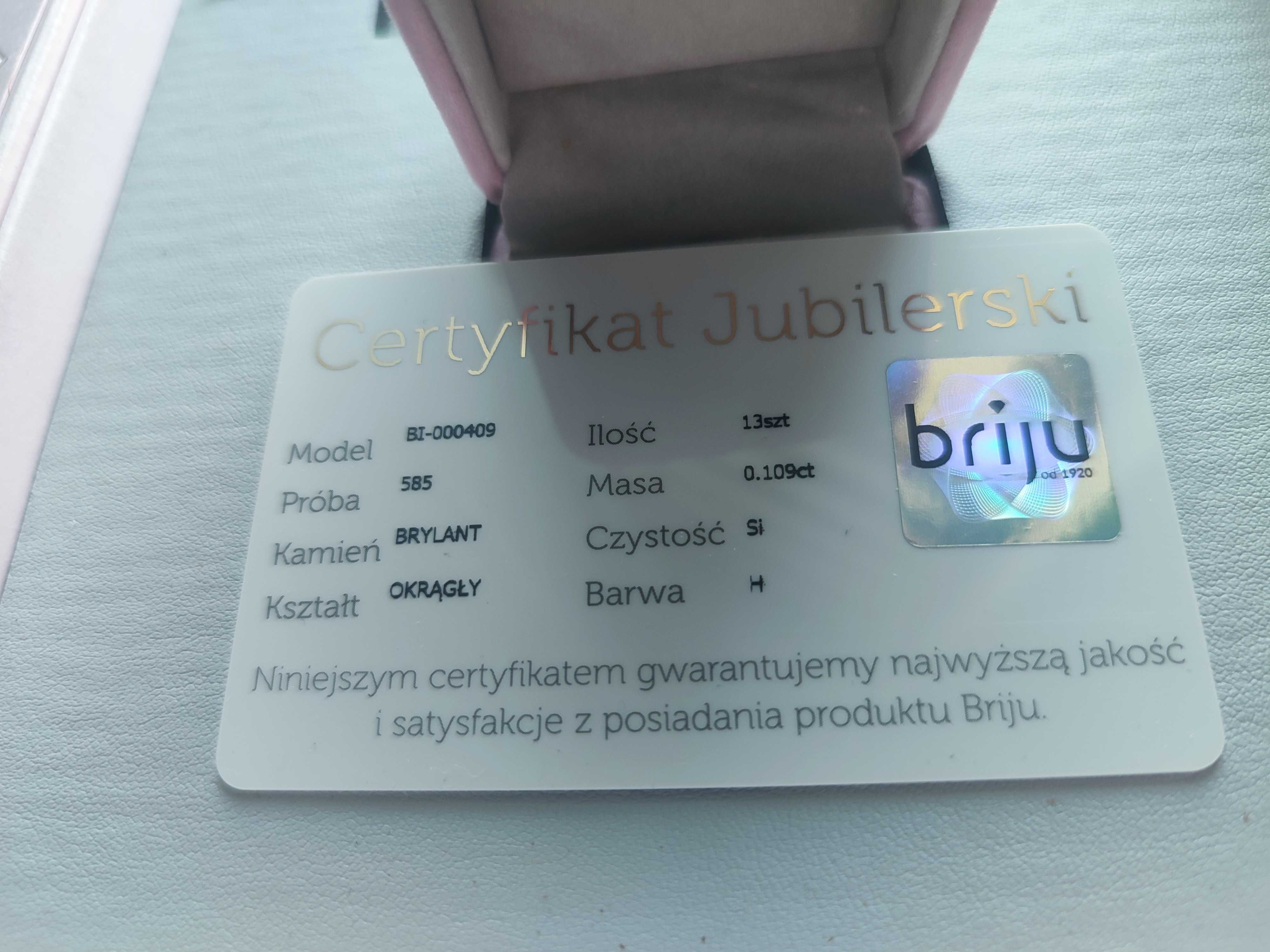 Pierścionek zaręczynowy z brylantem 15mm średnica