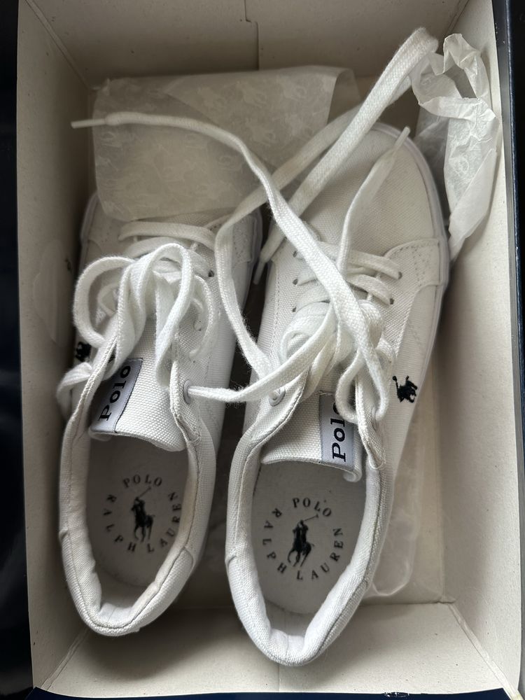 Sneakersy buty POLO RALPH LAUREN - Evanston  White/Navy rozmiar 35