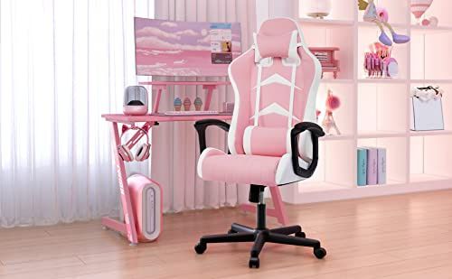 Fotel obrotowy krzesło gamingowe Intimate WM Heart różowe