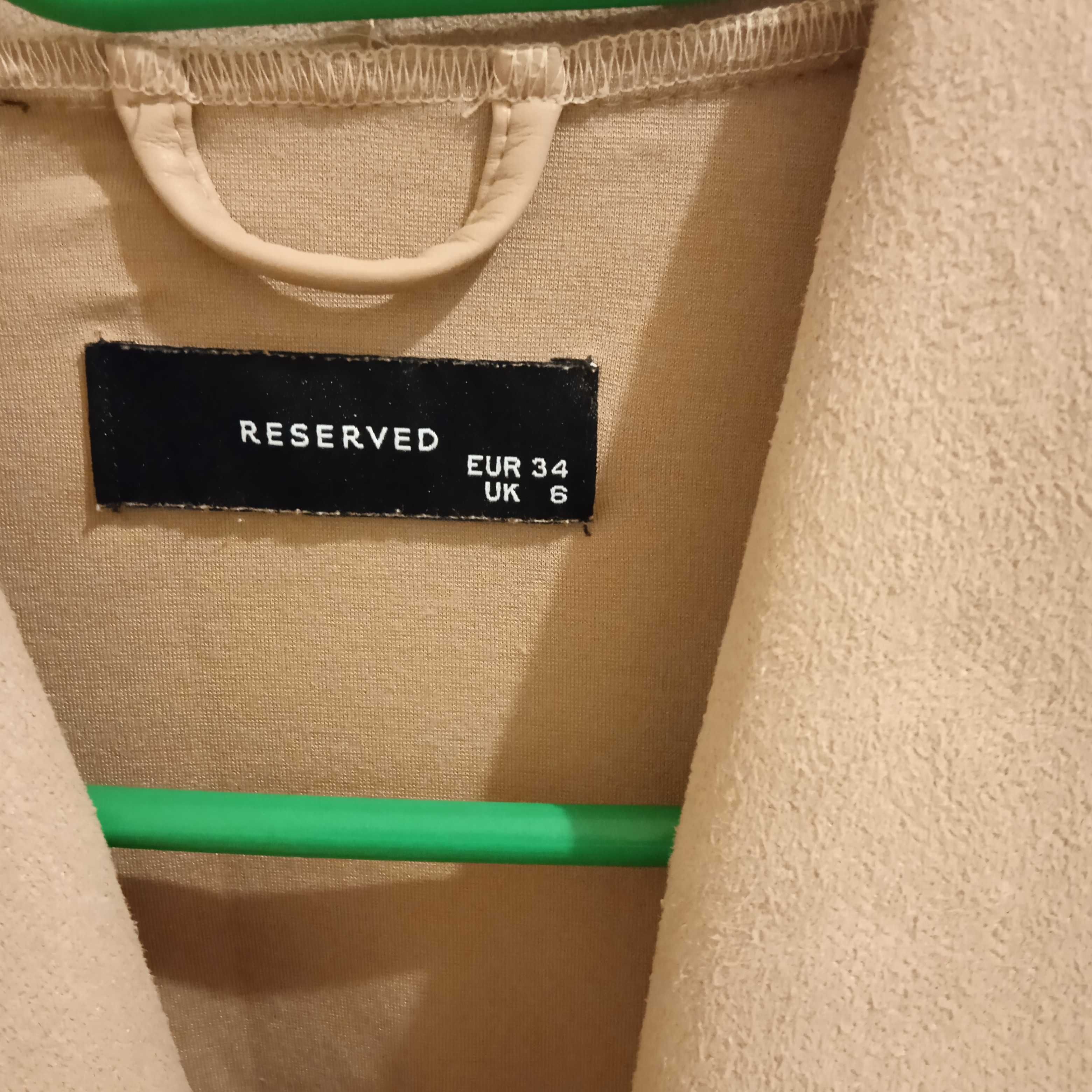 Reserved - blezer , narzuta XS/34 pudrowy róż