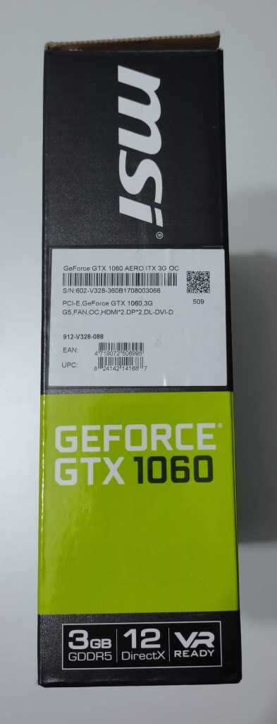 Placa gráfica MSI GeForce GTX 1060 AERO ITX 3G OC