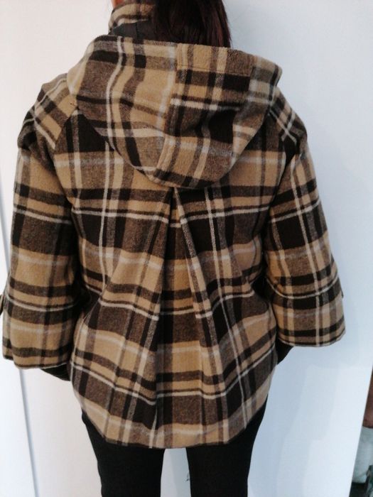 Kurtka damska przejściowa w kratę