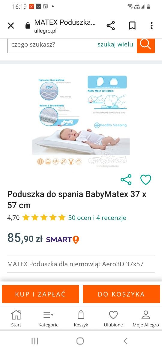 Poduszka dla dziecka Matrex
