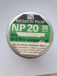 Pudełko aluminiowe po filmie negatywie fotograficznym ORWO NP20 35mm