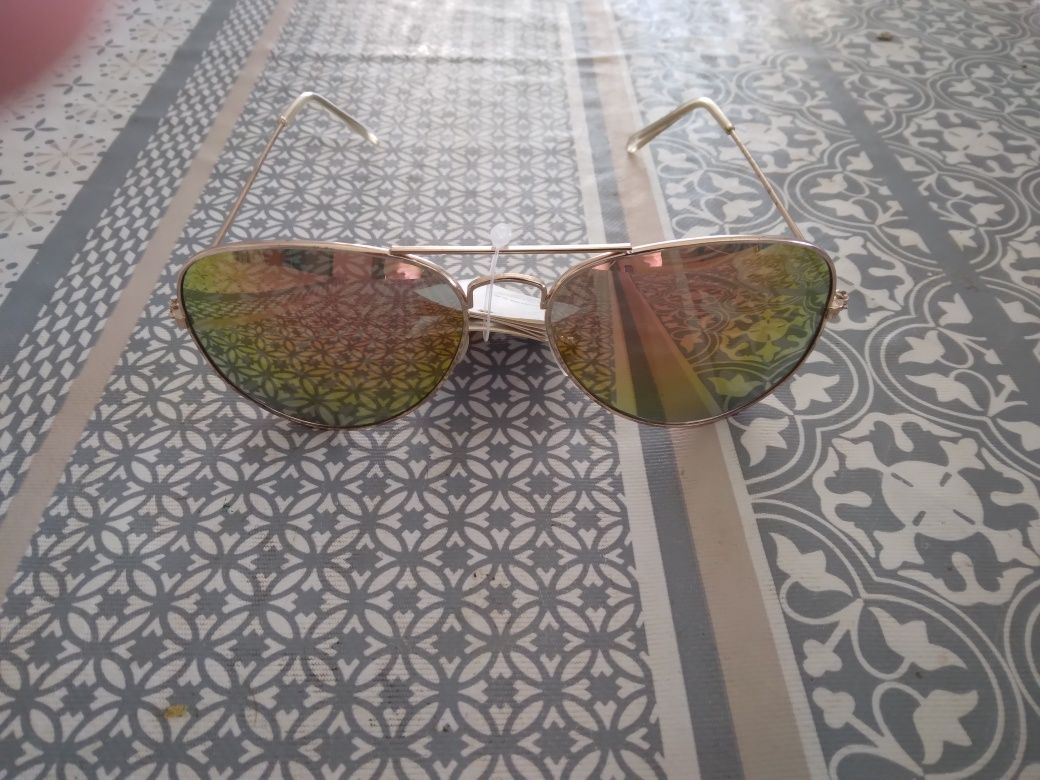 Oculos de sol aviador espelhados novos