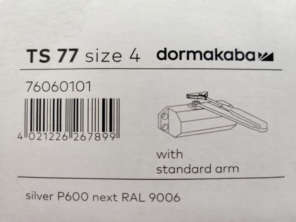 Дверний доводчик, DORMA TS 77 EN 4