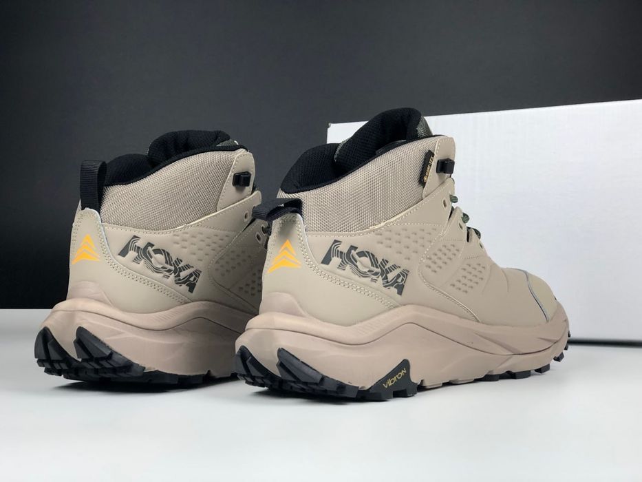 Зимові  утеплені  шкіряні водонепроникні чоловічі черевики Hoka