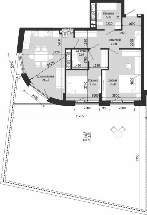 Продаж 2 кім. квартири SOUL PARK вул П. Орлика 98,08 кв.м