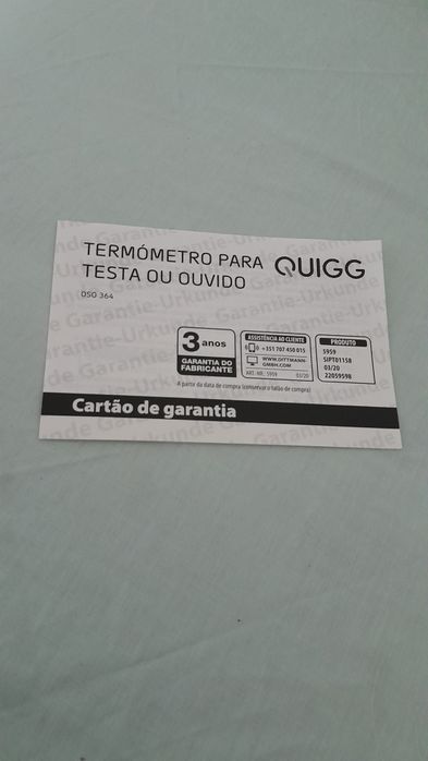 Termómetro digital testa e orelha Quigg