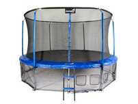 Trampolina Ogrodowa 435cm/14FT Niebieska Maxy Comfort Z Wewnętrzną Sia