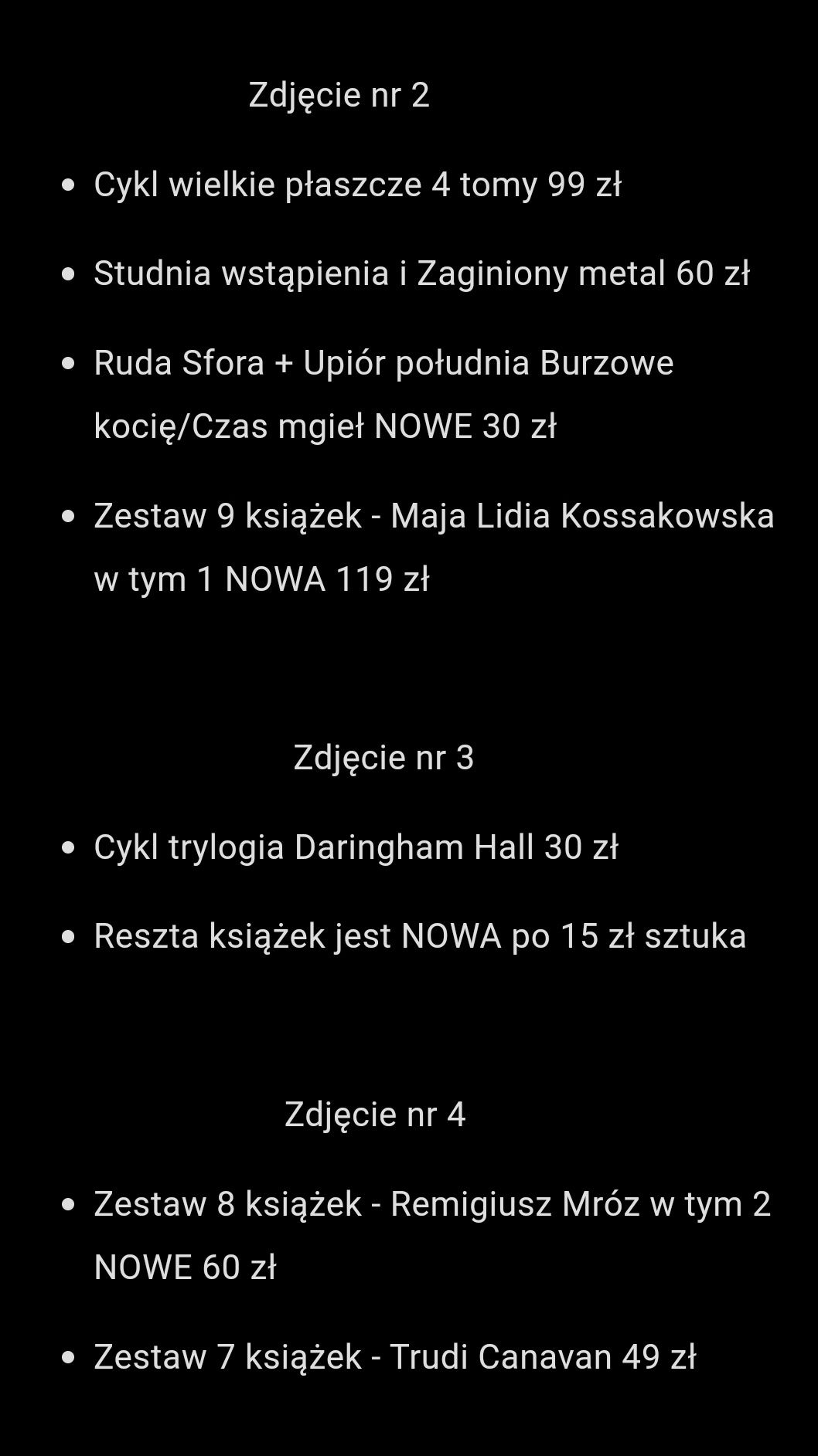Wyprzedaż książek różne nowe i używane fantasy, kryminał reportaż