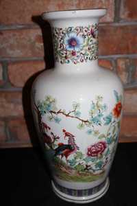 Jingdezhen ceramiczny wazon pastelowy Pawie b0300/403
